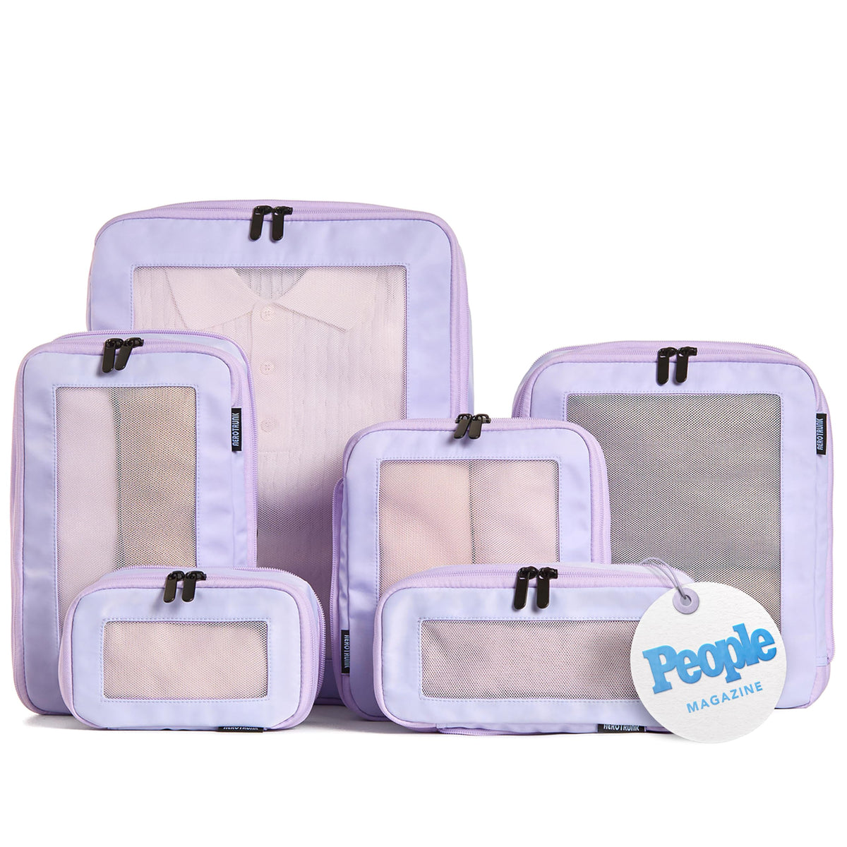 Aerotrunk Compression Packing Cubes for Travel, 6-Pack, Beige