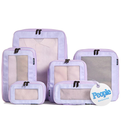 Aerotrunk Compression Packing Cubes for Travel, 6-Pack, Beige