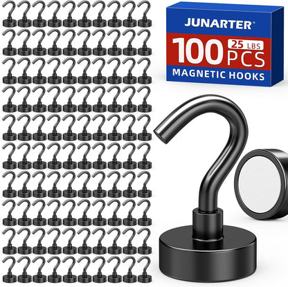 100 Pack Magnetic Hooks, 25lbs Magnet Hooks for Cruise Cabins
