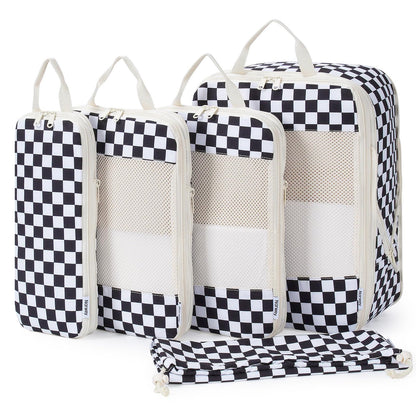 Narwey Compression Packing Cubes for Women Kids, Travel Organizer Bags