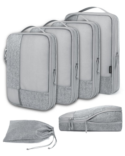 BAGSMART Compression Packing Cubes for Travel, 6 Set Luggage Organizer Bags