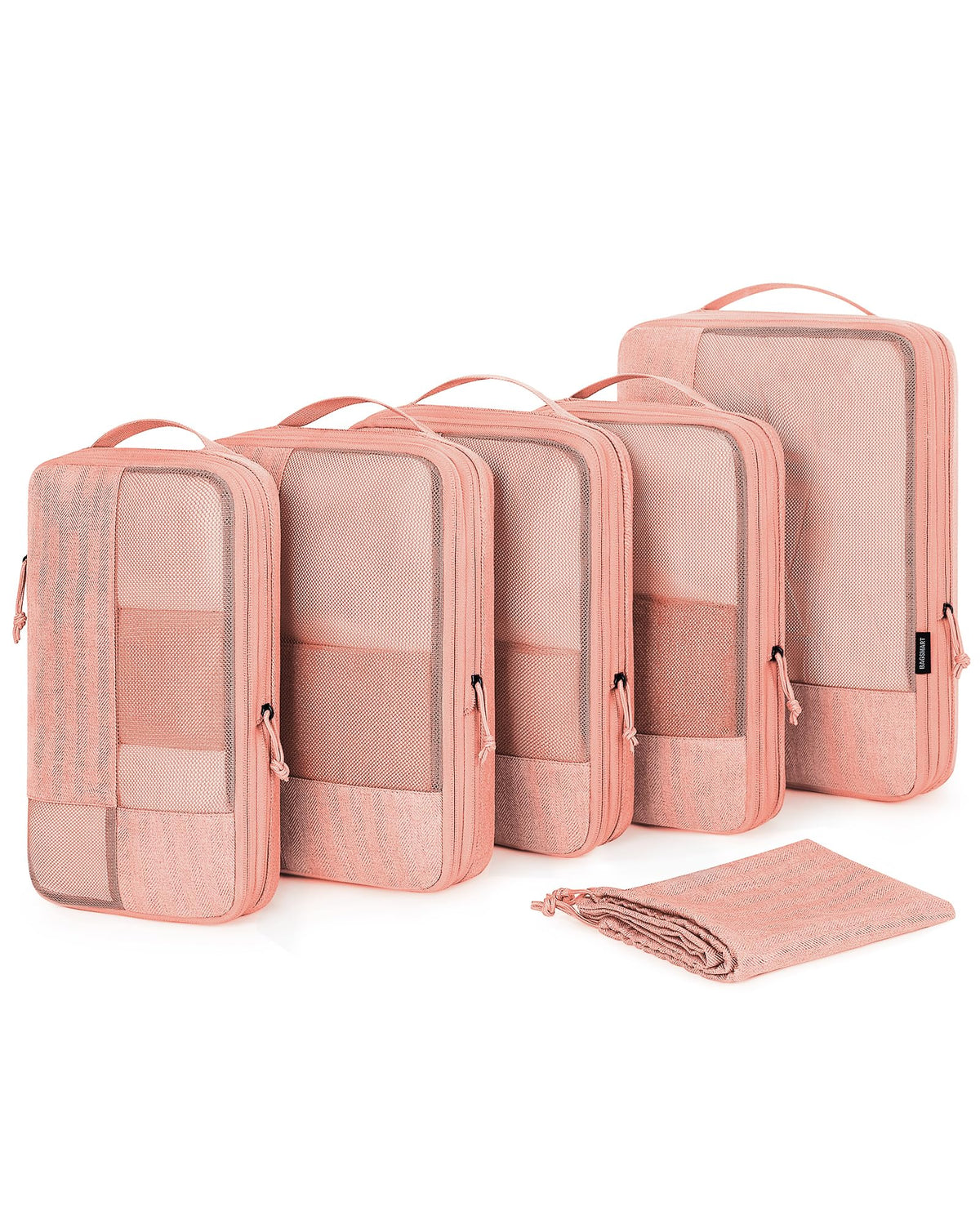 BAGSMART Compression Packing Cubes for Travel, 6 Set Luggage Organizer Bags