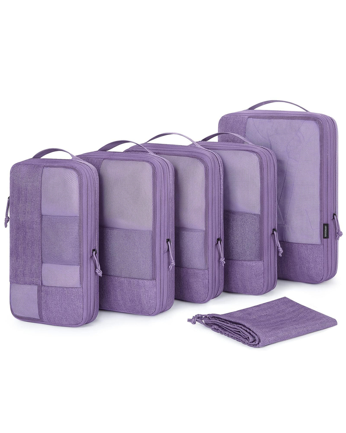 BAGSMART Compression Packing Cubes for Travel, 6 Set Luggage Organizer Bags
