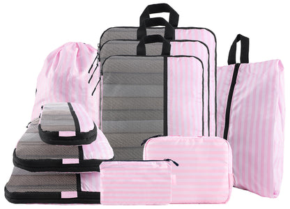 U+U 6 Set Compression Packing Cubes, Travel Organizers (Polka Dot)