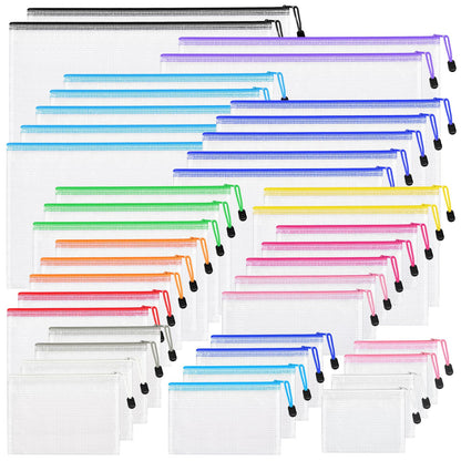 26pcs Mesh Zipper Pouch Bags, 8 Sizes Zippered Storage Bags for Organizing