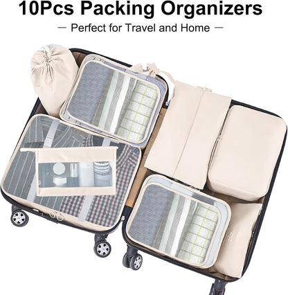 Packing Cubes for Travel 10 Set Luggage Organizer Bags