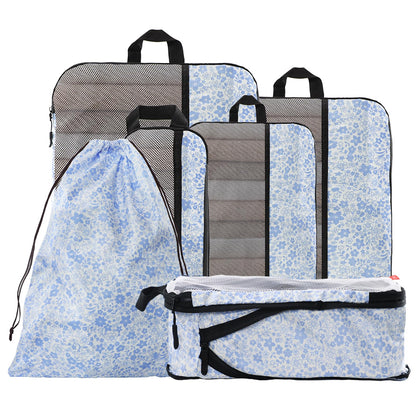U+U 6 Set Compression Packing Cubes, Travel Organizers (Polka Dot)