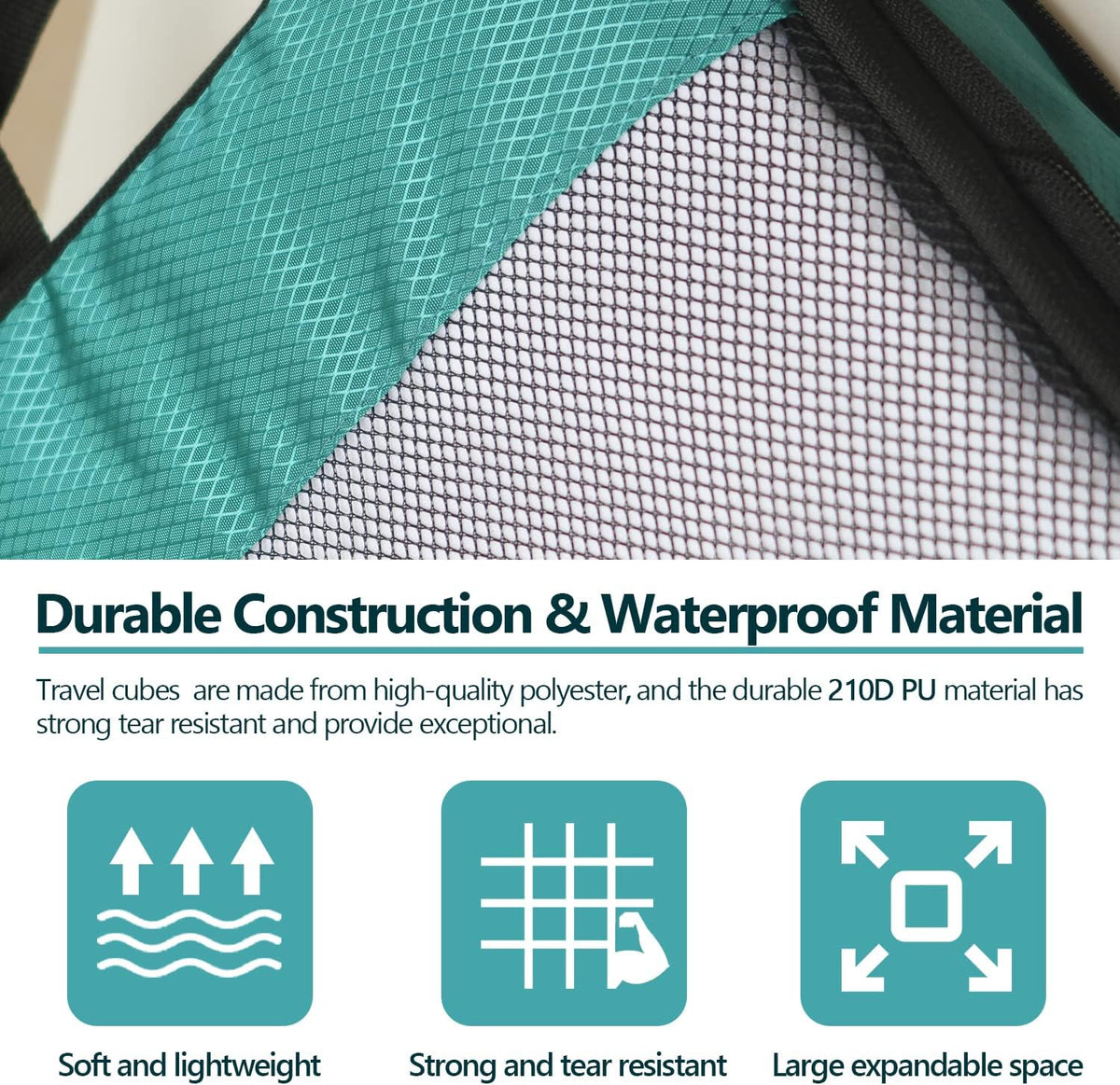 Compression Packing Cubes, Travel Organizer Bags, Compact Design for Efficient Packing