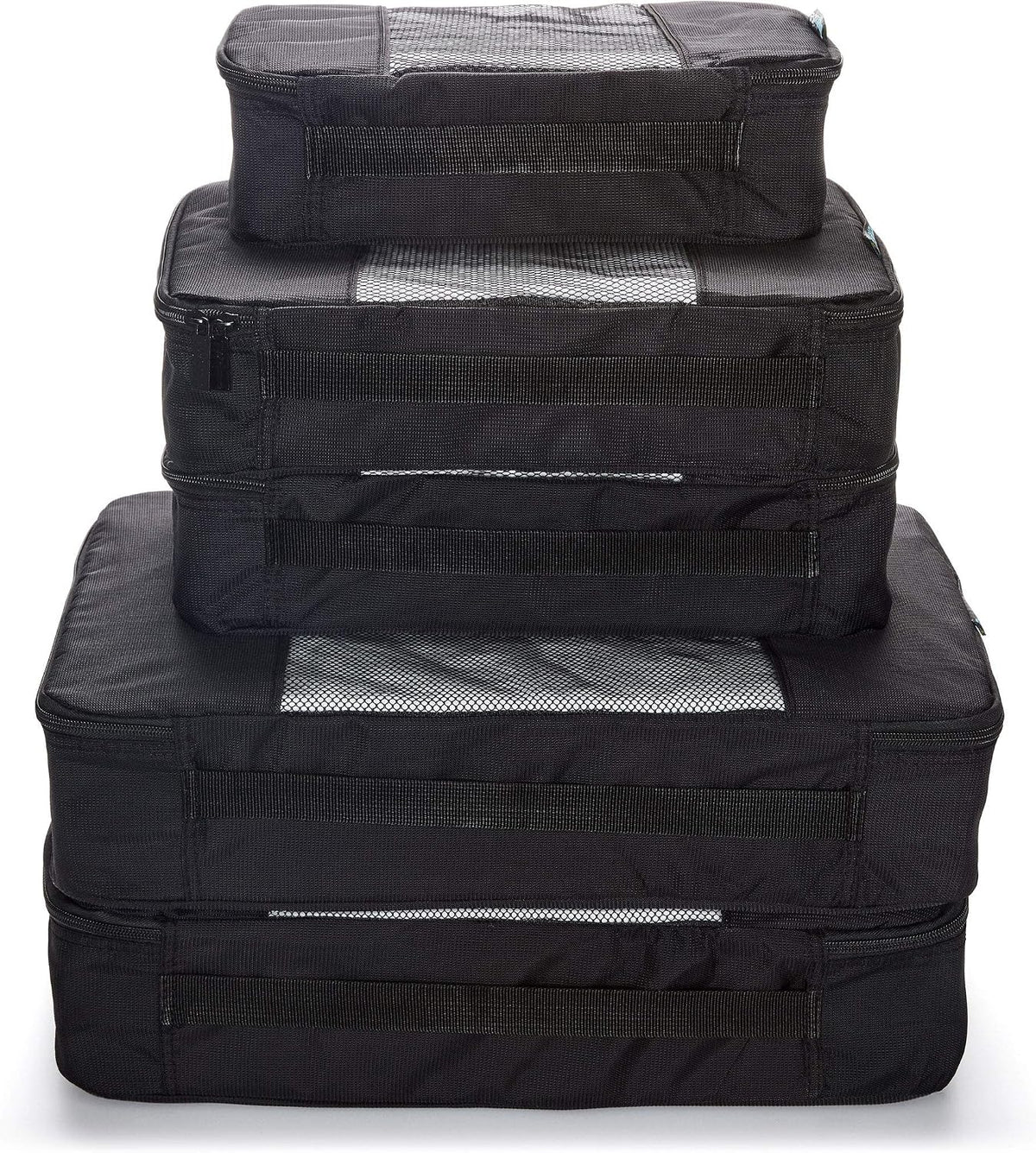 Travel Wise 5-Piece Packing Cubes Set Ripstop Nylon Pattern Design