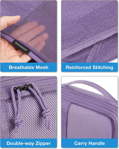 BAGSMART Compression Packing Cubes for Travel, 6 Set Luggage Organizer Bags