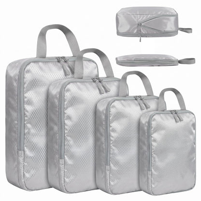 LANSKLBD 6/8 Set Packing Cubes for Suitcases Travel Luggage Packing Organizers,Travel Accessories Essentials Luggage Organizer with Shoe/Tioletry/Laundry Bag (Grey, 8 set)