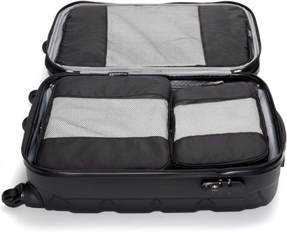 Travel Wise 5-Piece Packing Cubes Set Ripstop Nylon Pattern Design